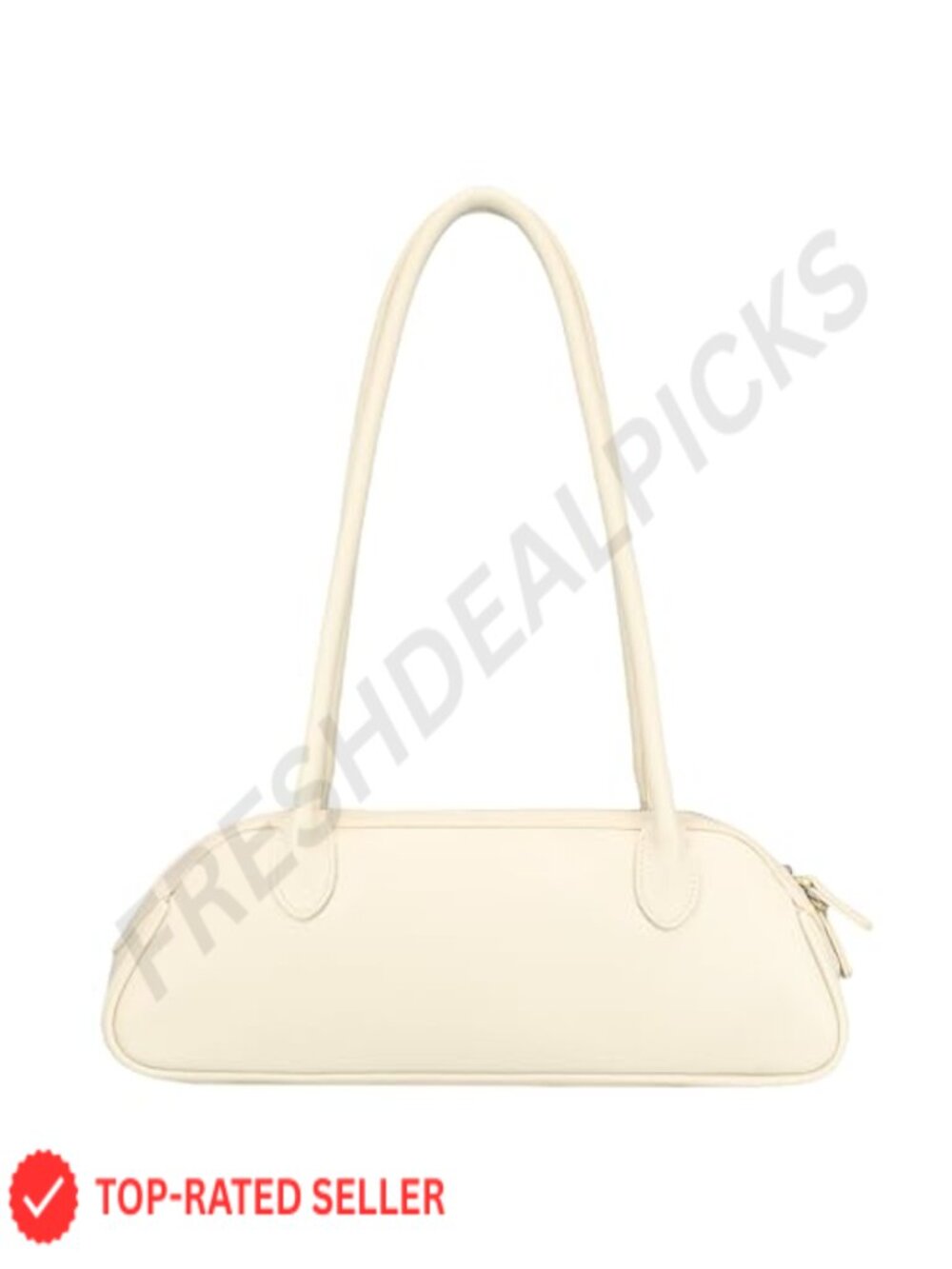 Faux Leather Swing Shoulder Bag Women East West Purse Zip Closure Wallet Slot